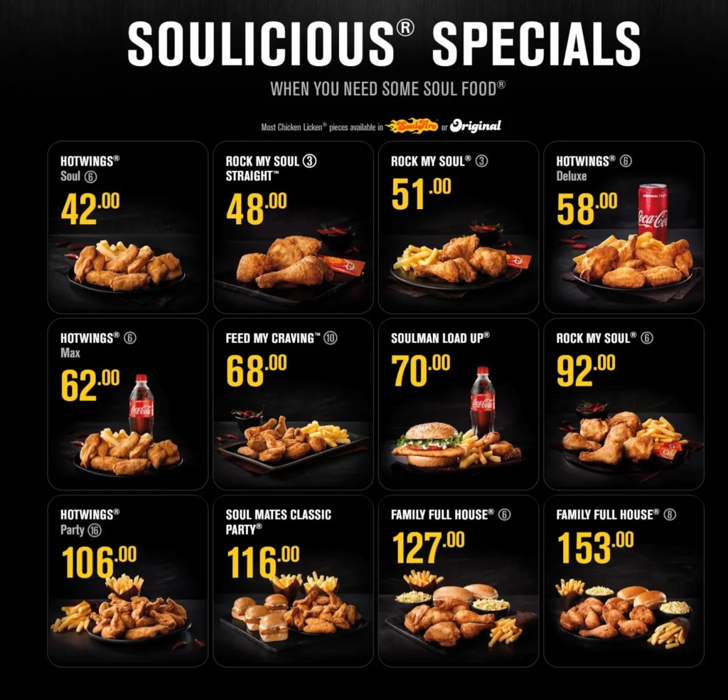 Chicken Licken HOT WINGS Prices
