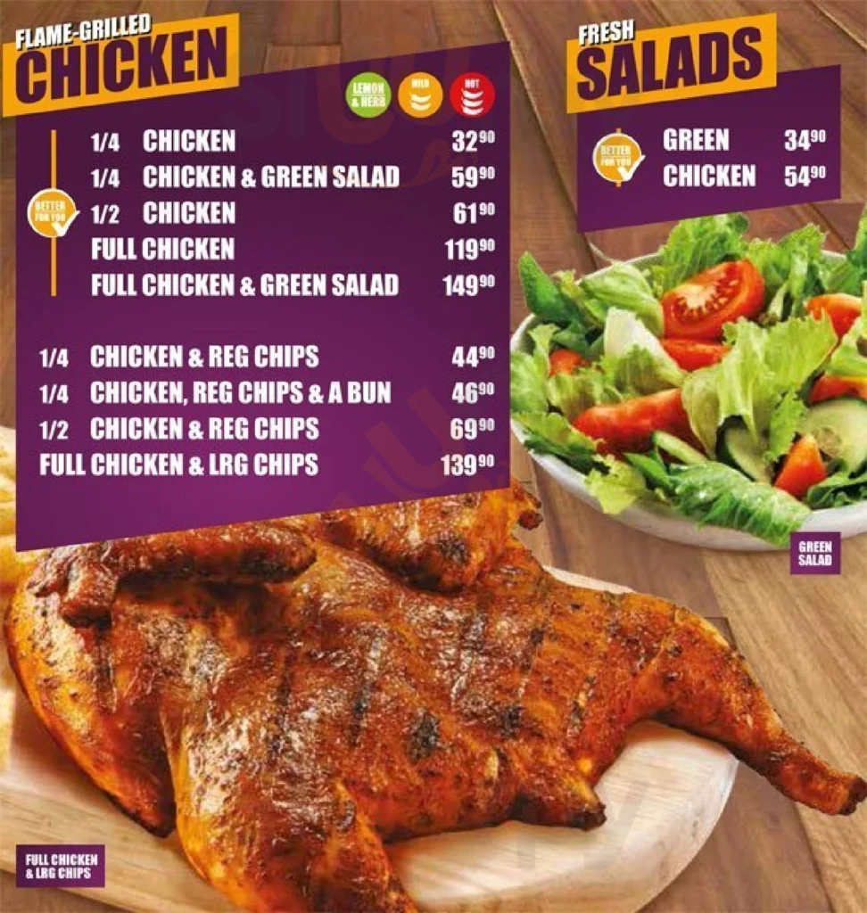 Chicken Steers Menu