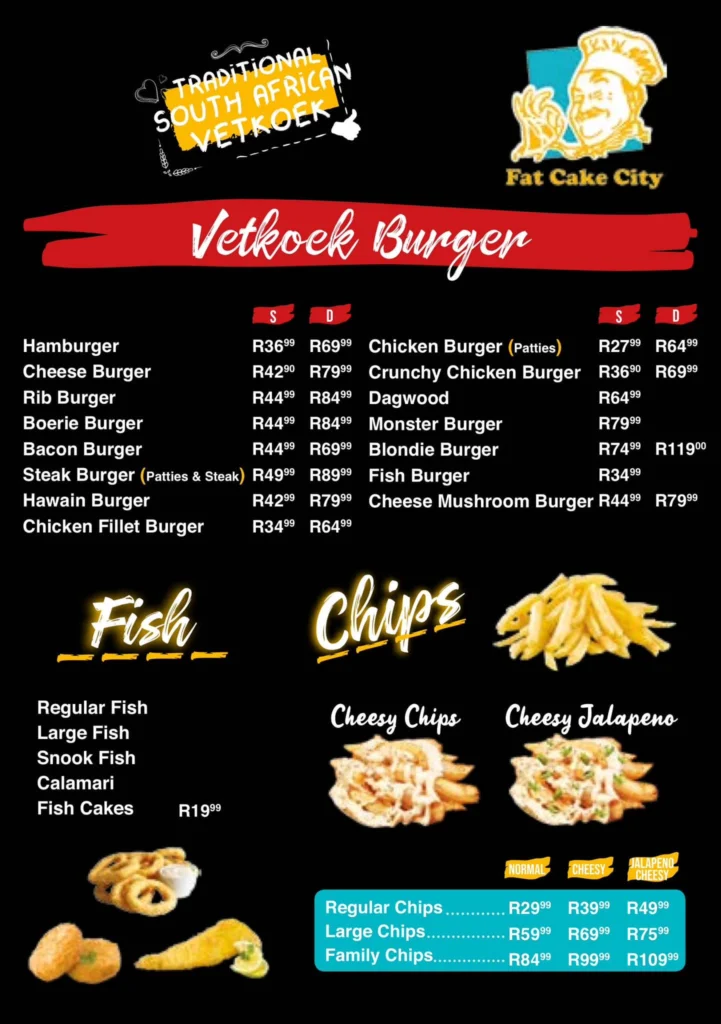 Fat Cake City Menu With Updated Prices in South Africa 2024 – menu za