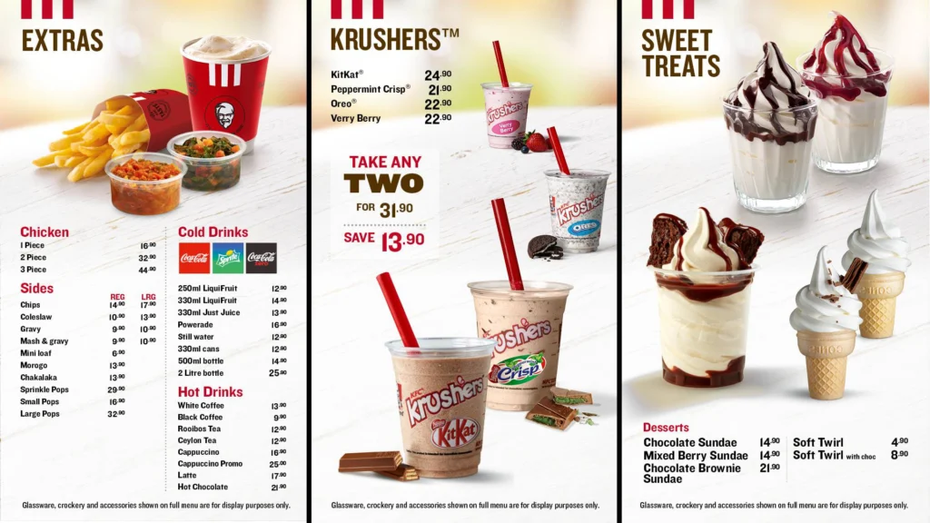 KFC Dessert Menu