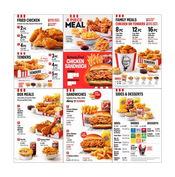 KFC Family Treat Menu