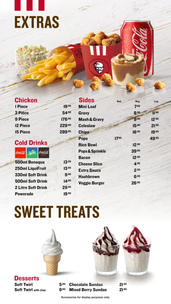 KFC Ice Cream Menu