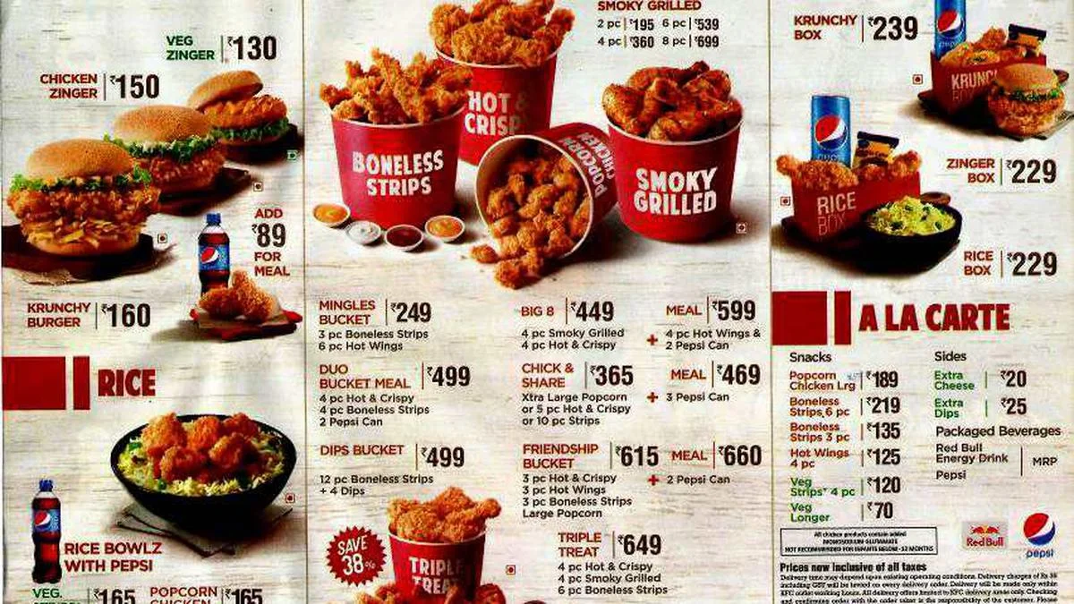 KFC Snacks & Sides Menu