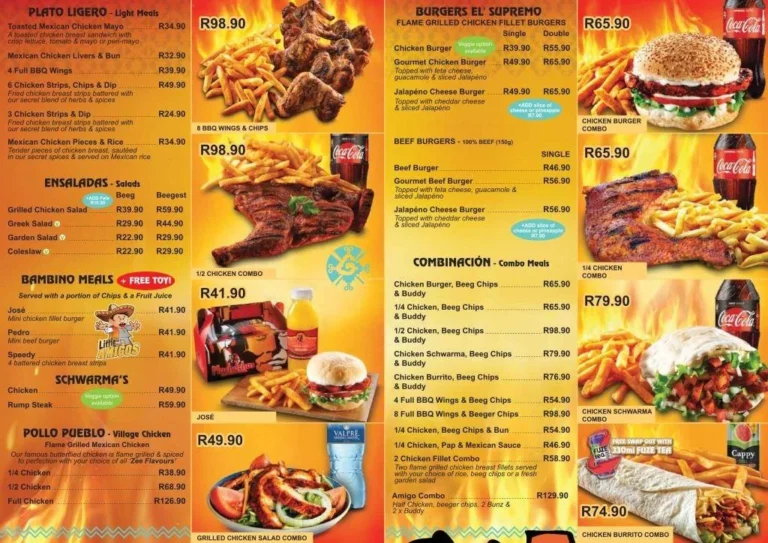 Mochachos Menu With Updated Prices in South Africa 2024