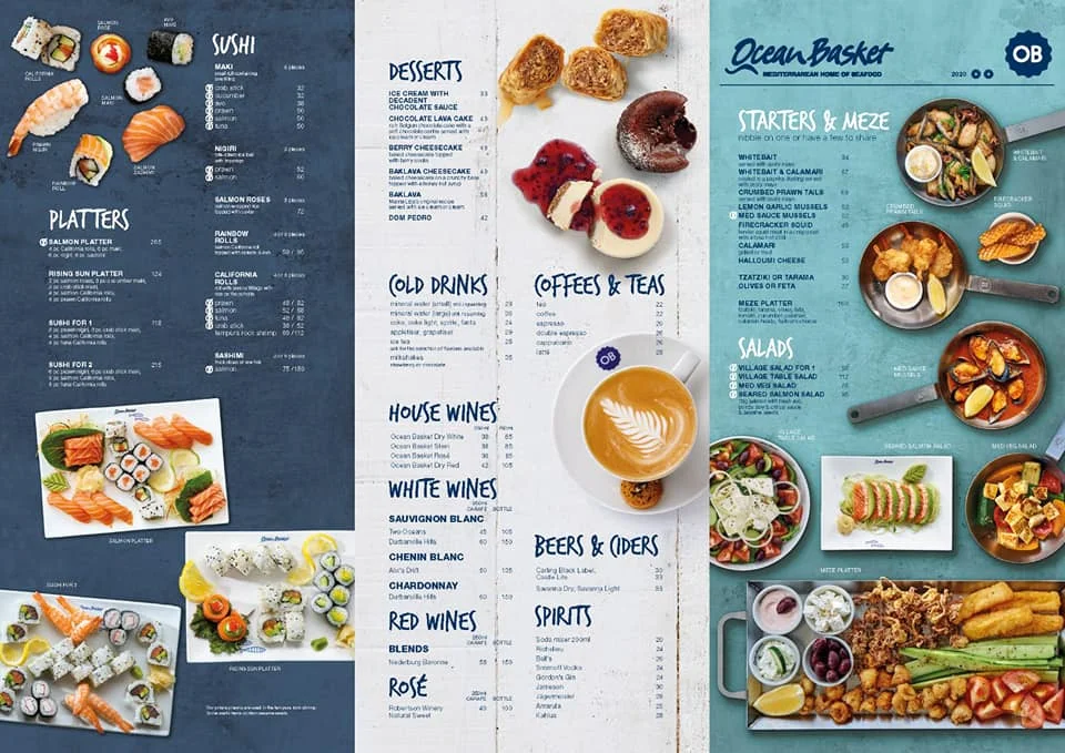 Ocean Basket Menu