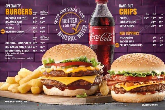 Steers Menu With Updated Prices in South Africa 2024 – menu za