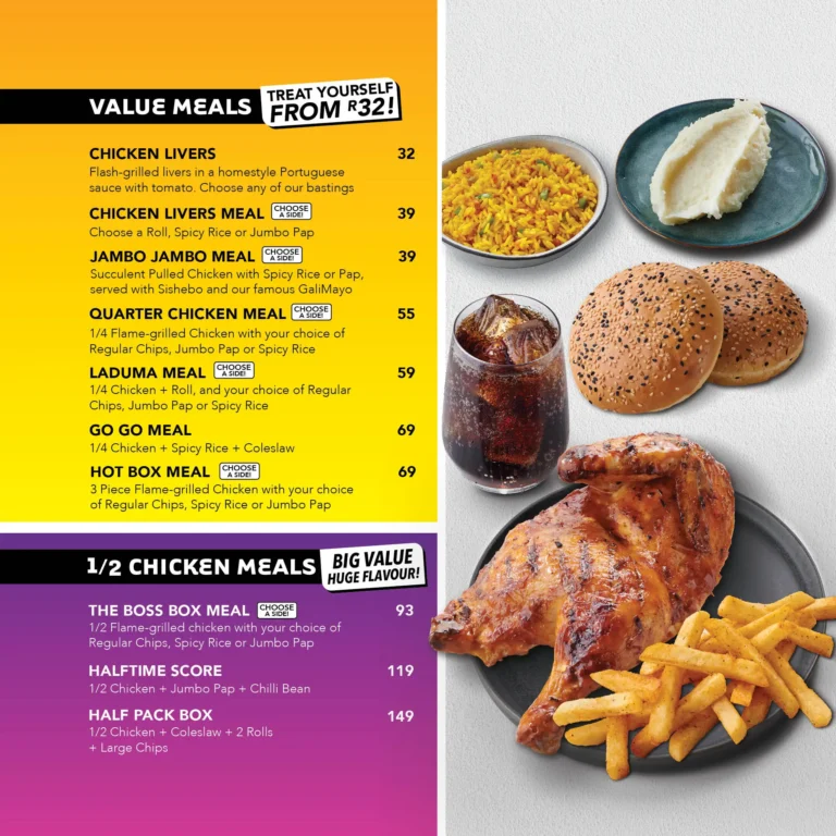 Galitos Menu With Updated Prices in South Africa 2024
