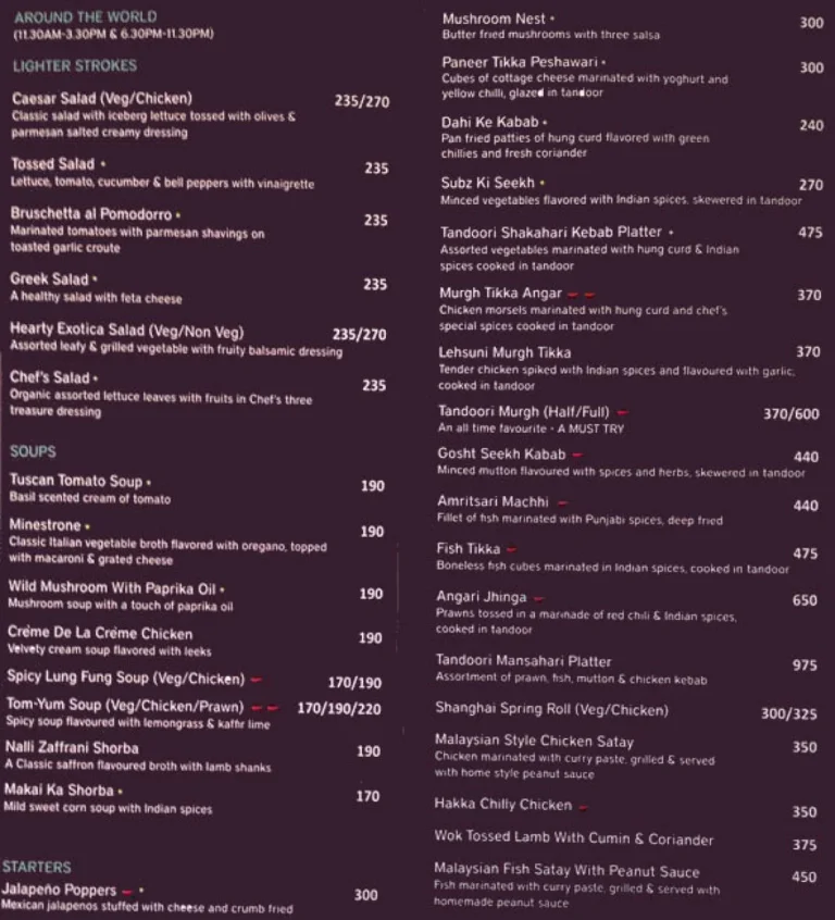 Grand Pavilion Menu With Updated Prices in South Africa 2024