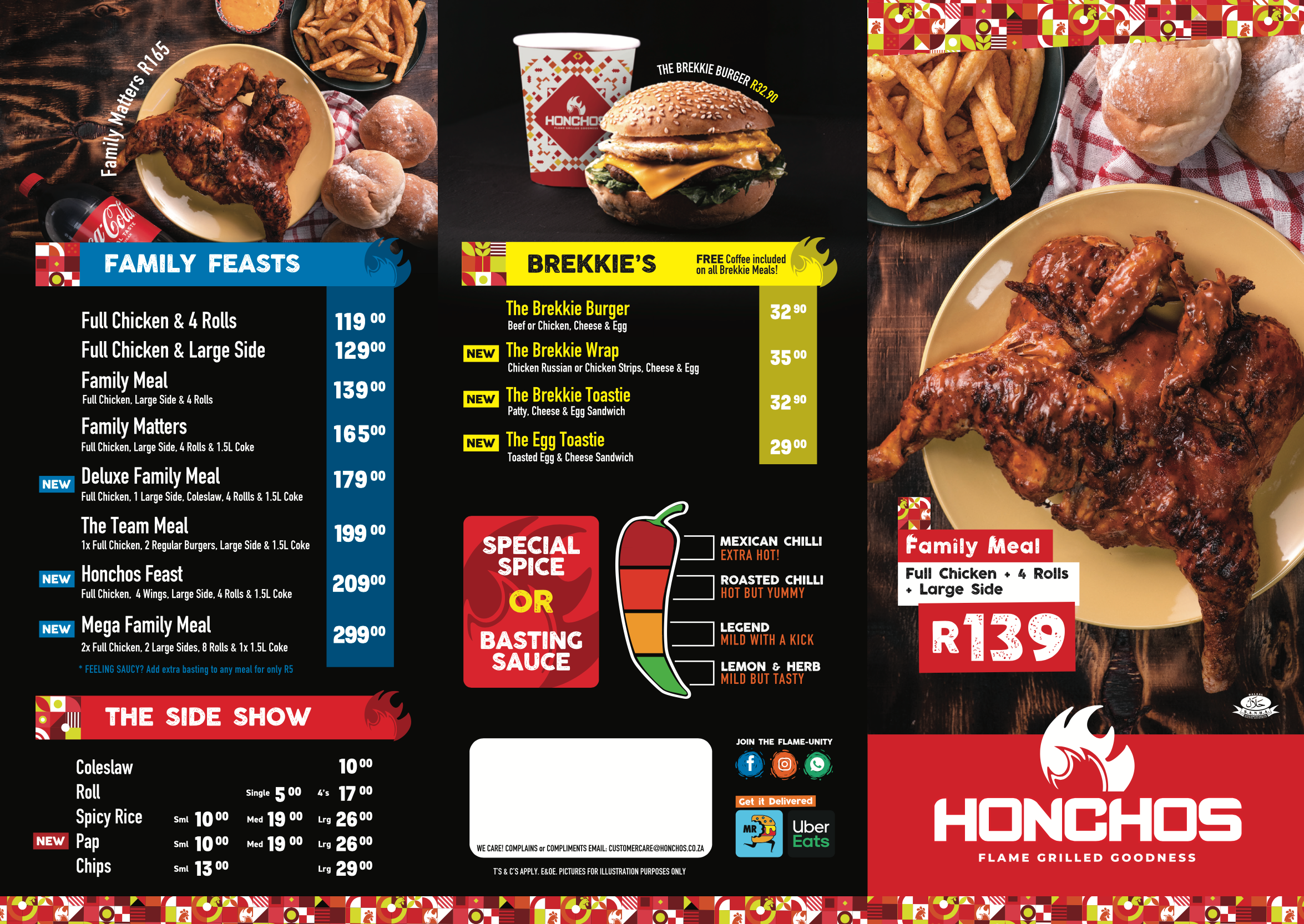 Honchos Menu