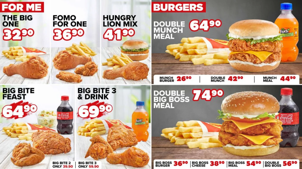 Hungry Lion Menu With Updated Prices in South Africa 2024 – menu za