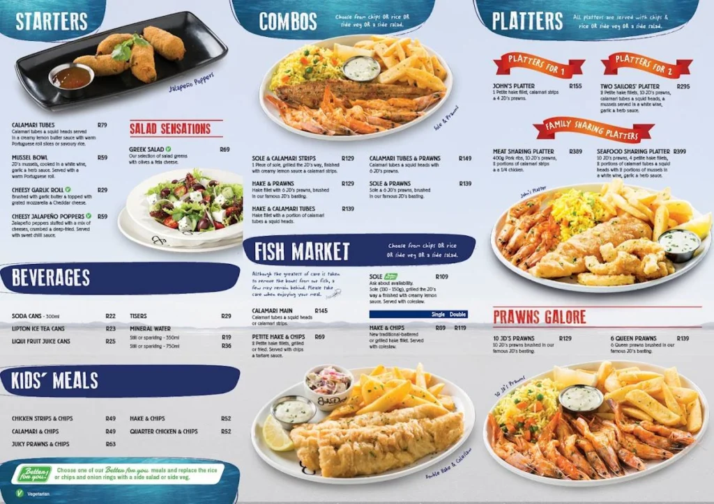 John Dorys Menu With Updated Prices in South Africa 2024 – menu za