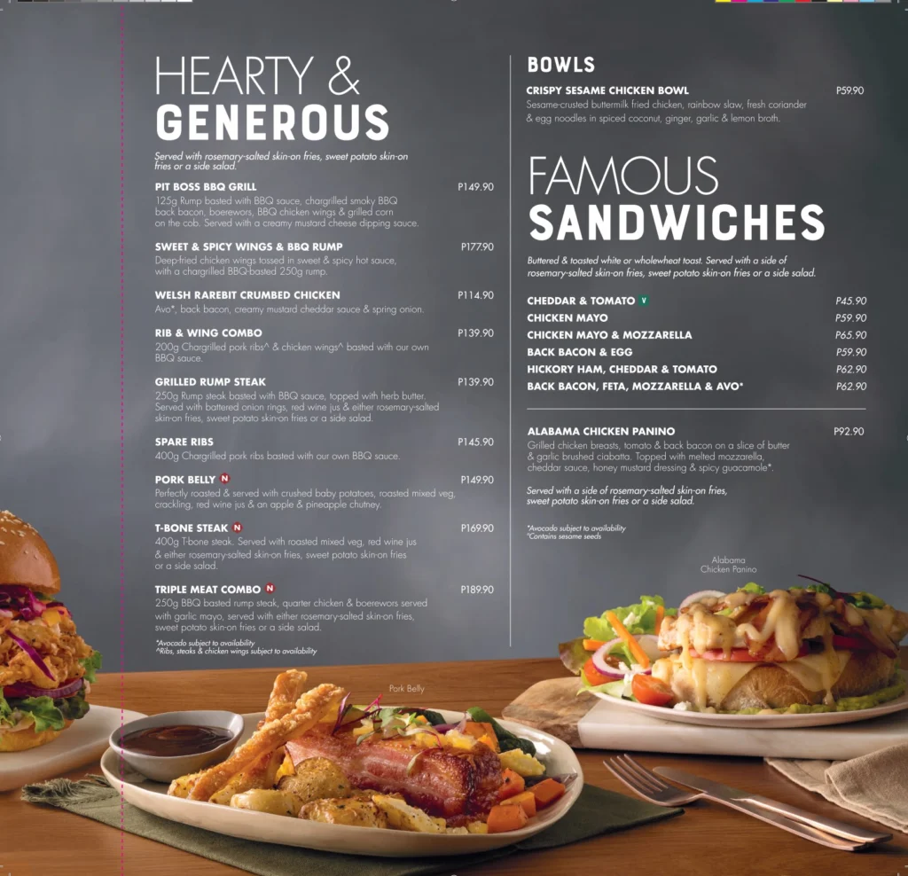 Mugg and bean Fresh Salads Menu