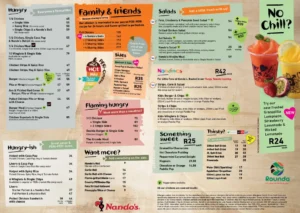 Nandos menu deals