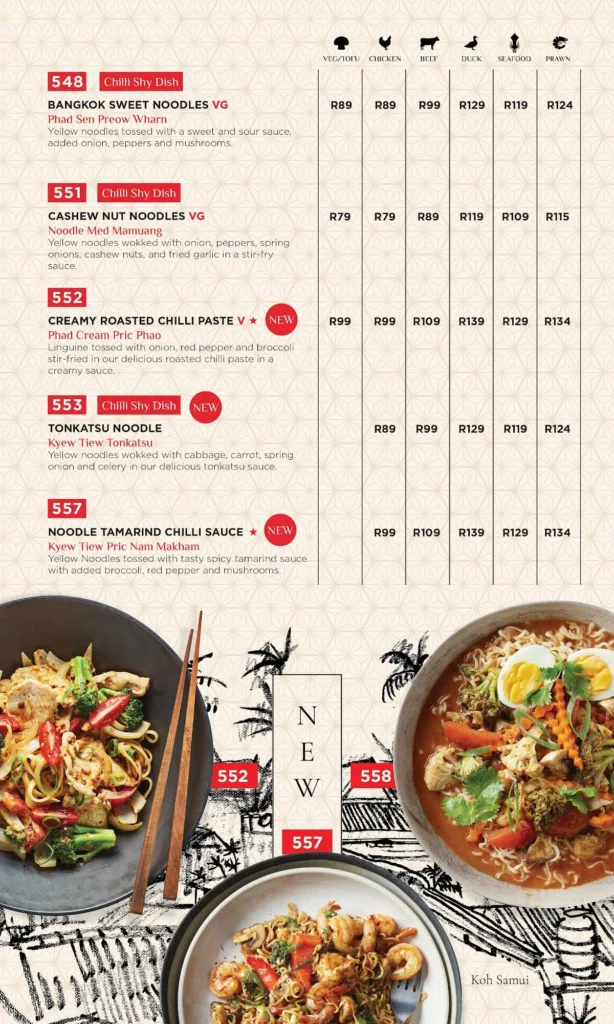 Simply Asia Menu With Updated Prices in South Africa 2024 – menu za