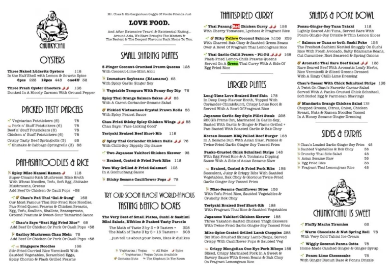 Chunky Chau Menu With Updated Prices in South Africa 2024