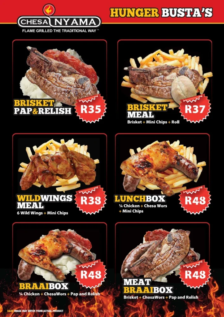 Chesa Nyama Menu With Updated Prices in South Africa 2024 – menu za